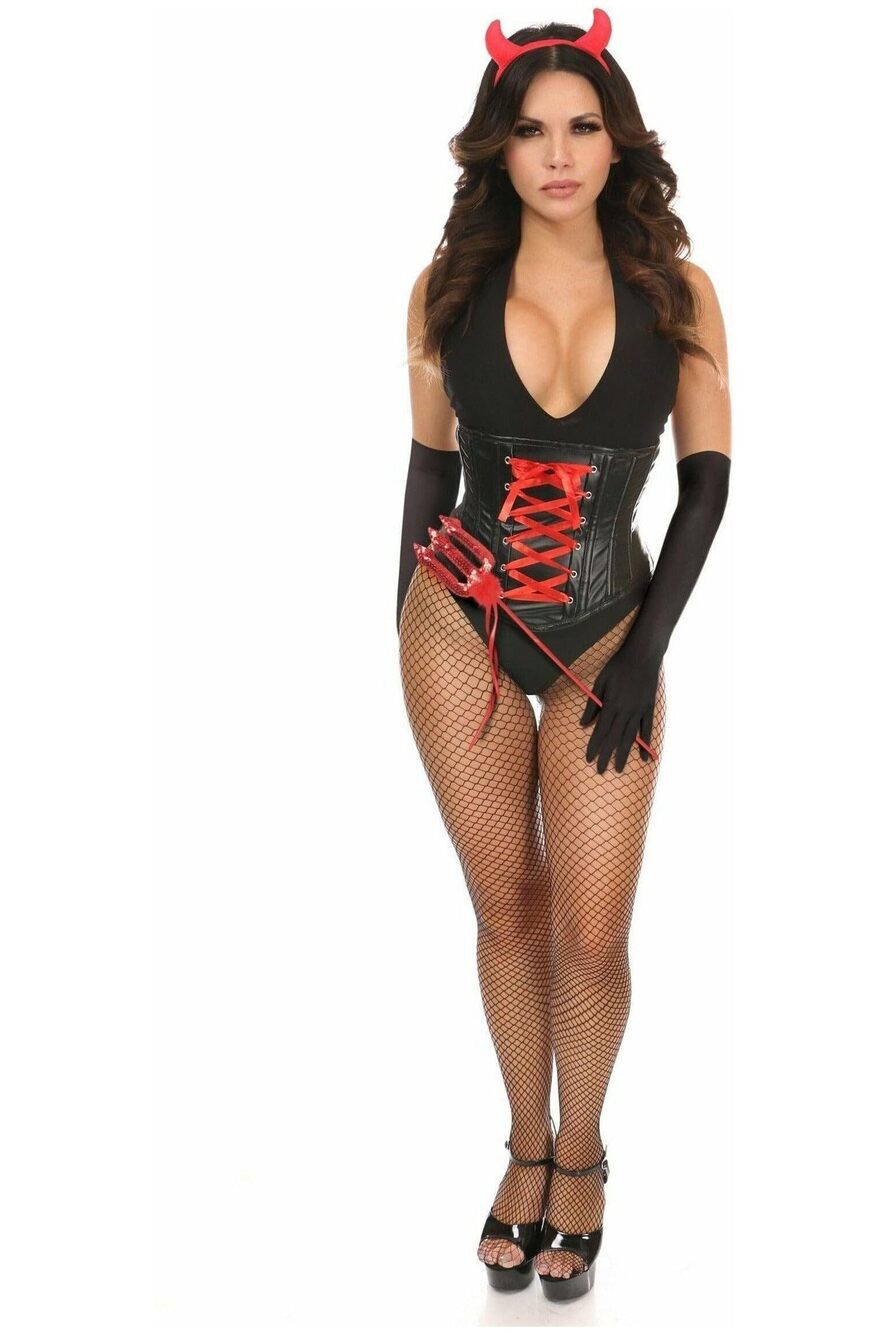 2958 Lavish 4 PC Sexy Devil Corset Costume 6X